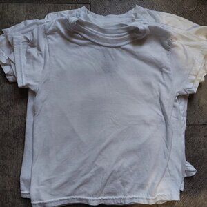 White T-Shirt Bundle - 8 Unisex Tees (Hanes & Wonder Nation)